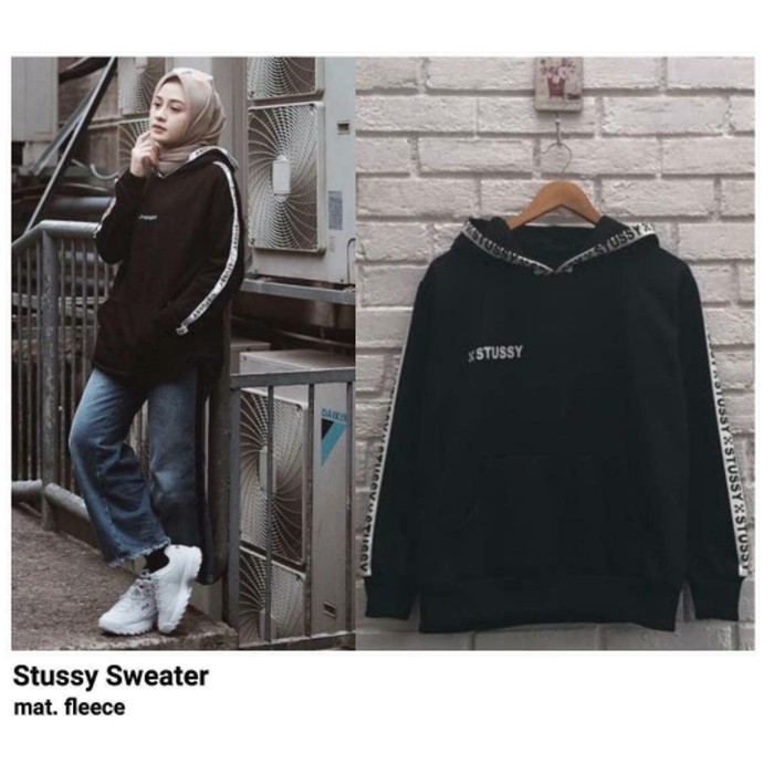 Terbaru -  Fashion Wanita Stussy Jaket oblong wanita Original