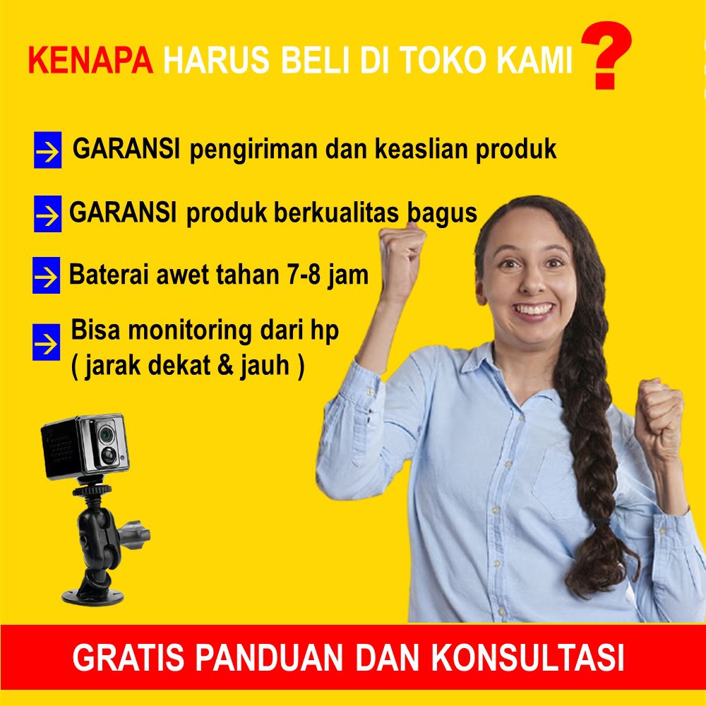 KAMERA PENGINTAI MINI TERSEMBUNYI CAMERA CCTV KECIL MINI SPY IP CAM HIDDEN CAMERA PENGINTIP HD JS68