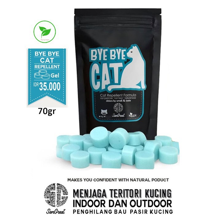 Alat pengusir kucing bbcat gel 70 gr &amp; penghilang bau pasir kucing