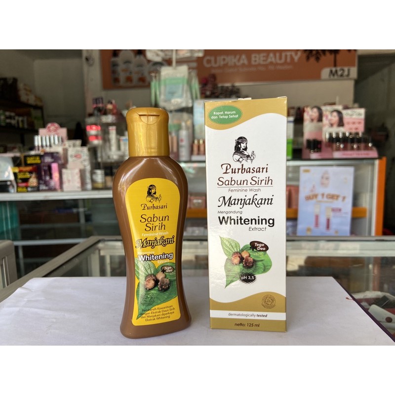 &lt;cu.x&gt; 125 ml / purbasari sabun sirih manjakani whitening -- sabun pembersih miss v manjakani