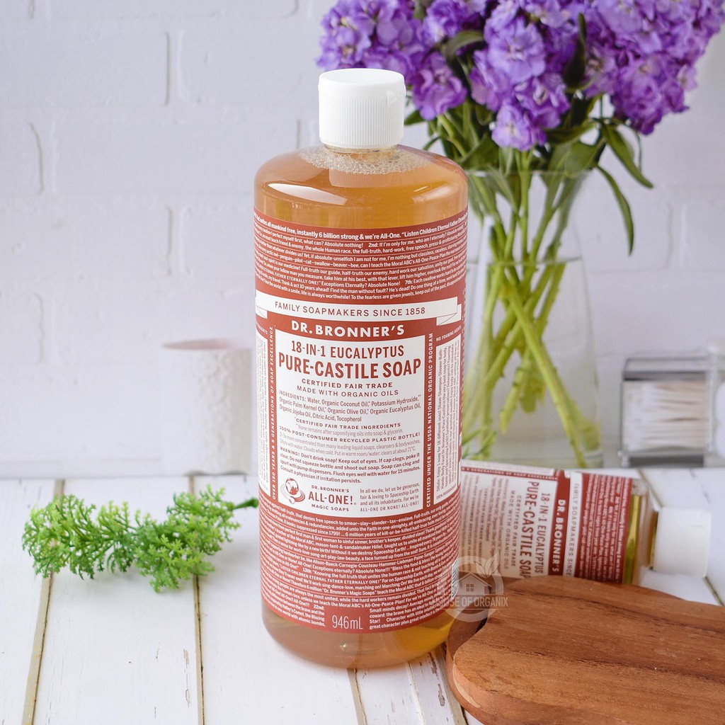Dr Bronner's Organic Eucalyptus Castile Liquid Soap - 946 Ml