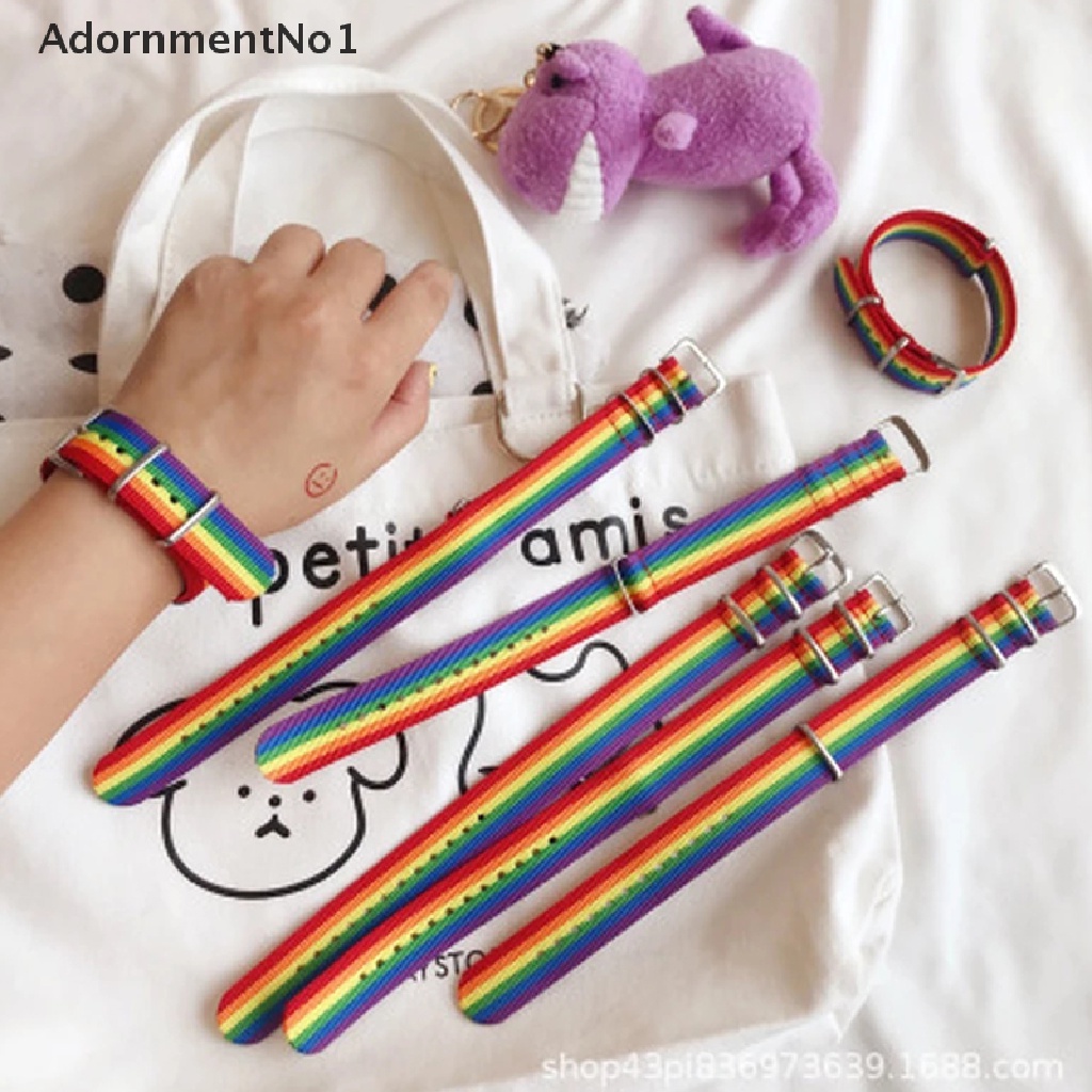 (AdornmentNo1) Gelang Anyaman Tali Warna Pelangi Untuk Pria / Wanita