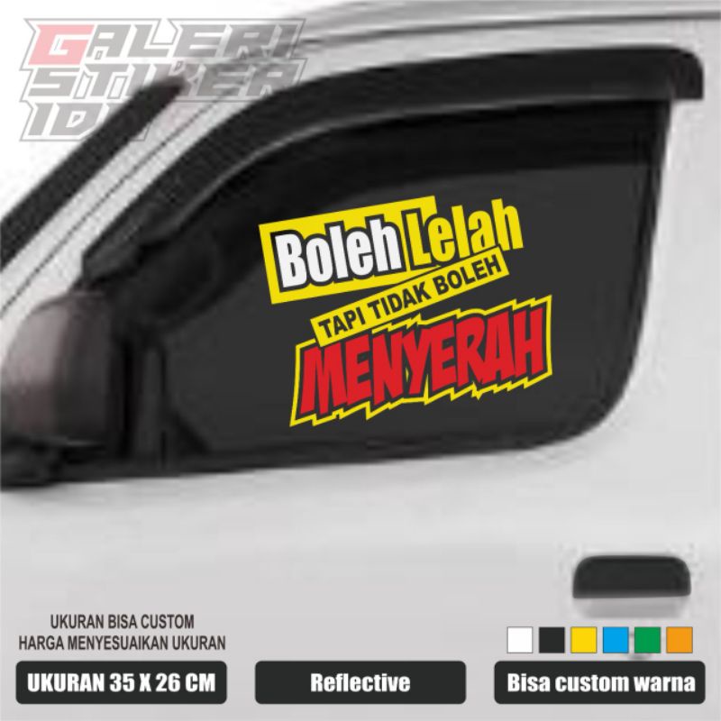 STIKER KACA MOBIL STIKER KACA PINTU MOBIL STIKER CUTTING REFLECTIF