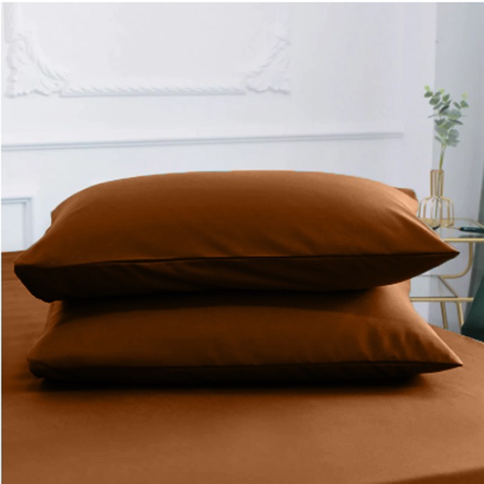 Sprei Coklat Kopi emboss katun jepang disperse seprai nikah dingin lembut halus microfiber minimalis