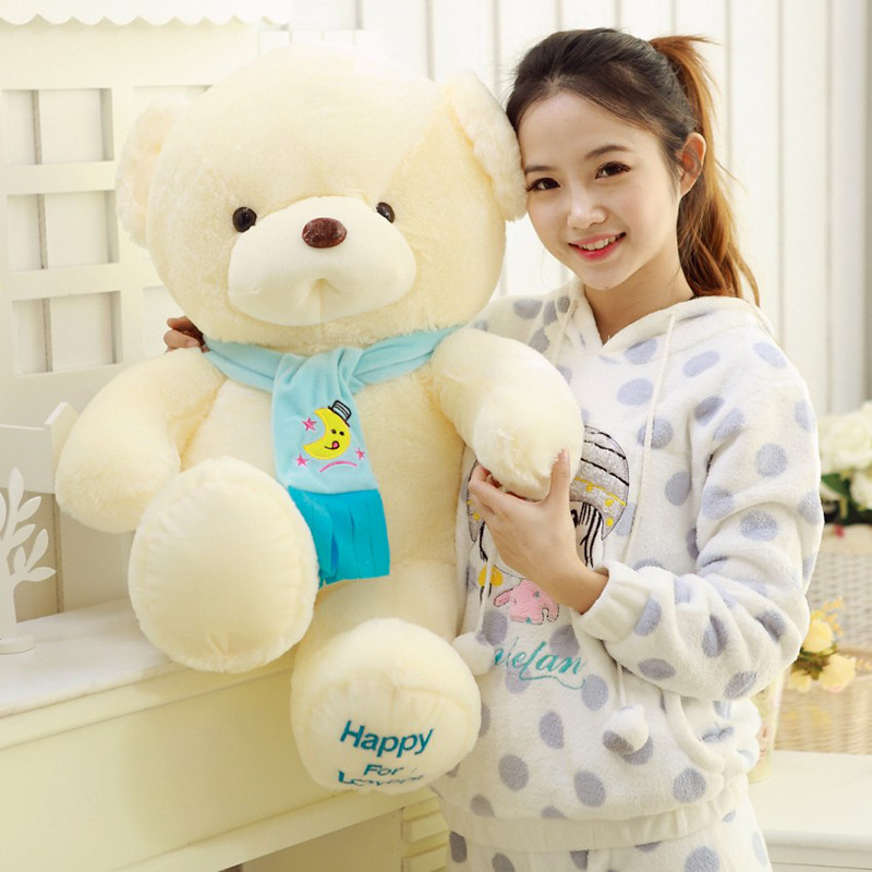 30-80 cm Baru Pasangan Syal Beruang Boneka Mainan Mewah Boneka Beruang Boneka Mewah Beruang Kecil Yang Lucu Boneka Mewah