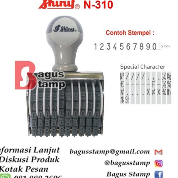 

▲ Stempel Manual Angka 10 Digit 5mm 5 mm Shiny N 310 / N-310 - Stempel Saja ♠