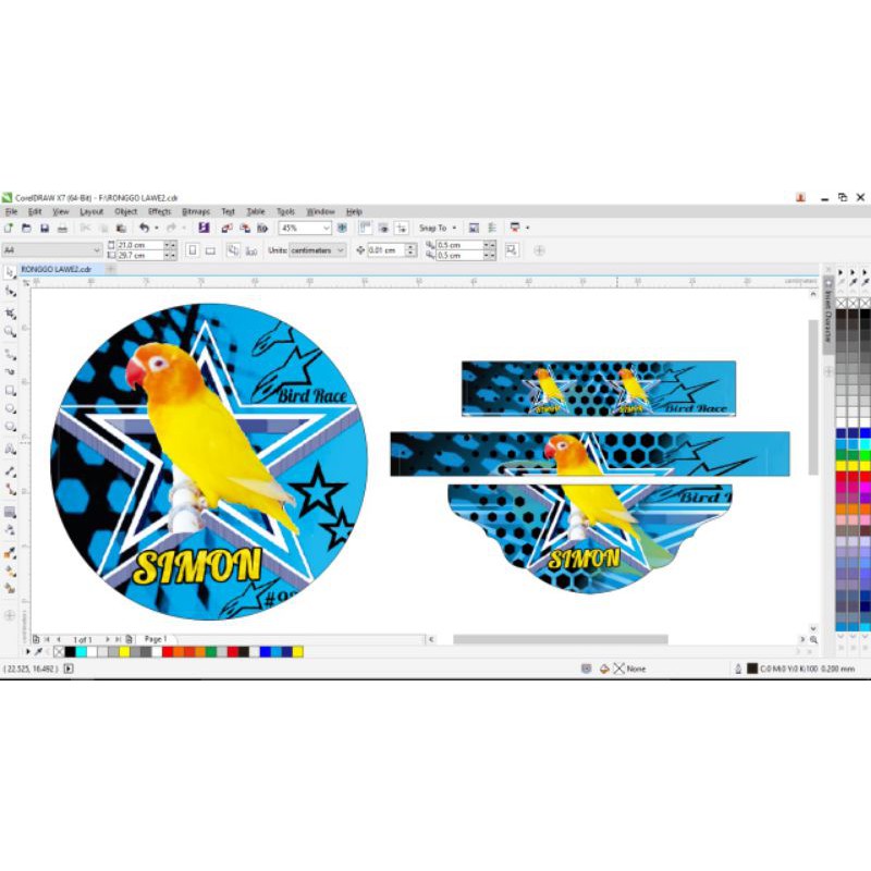 water decal tebok lovebird custom murah