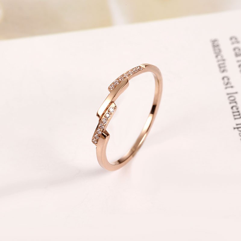 Cincin Titanium Mini Korea Wanita CK111 warna bisa untuk cincin kawin nikah fashion simple