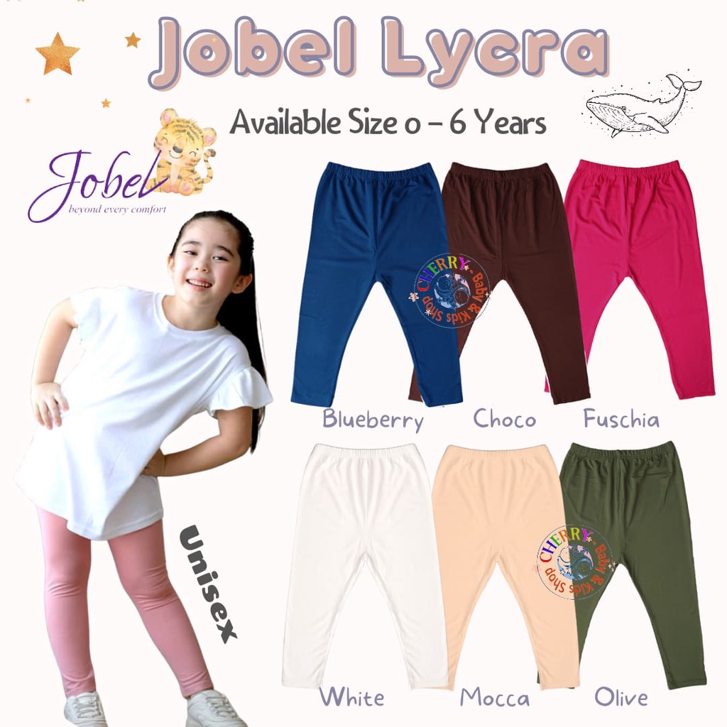 Jobel Lycra 1-6 Tahun Legging Lycra New Color Legging Anak Adem CBKS