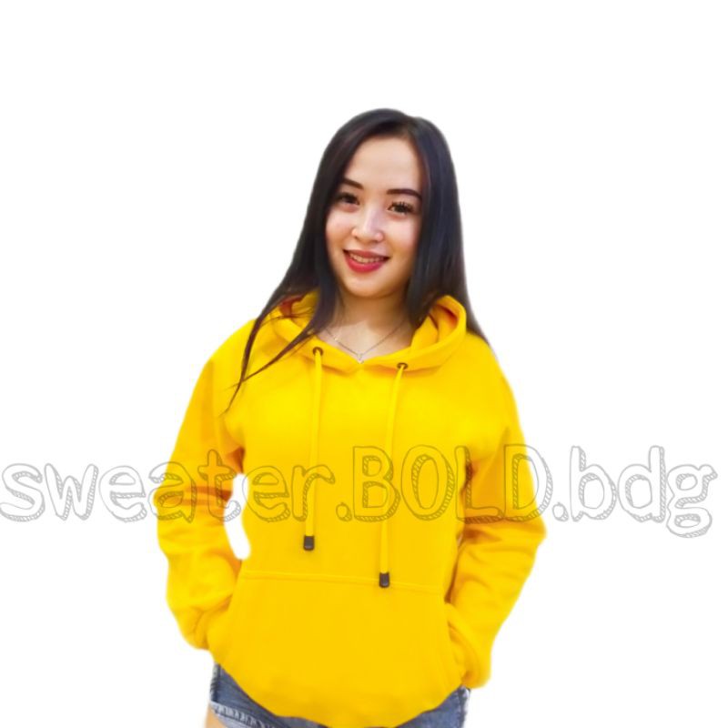 Hoodie Pria Distro Original Premium KUNING/ Hoodie Pria POLOS Tebal  / Hoodie POLOS Pria Wanita