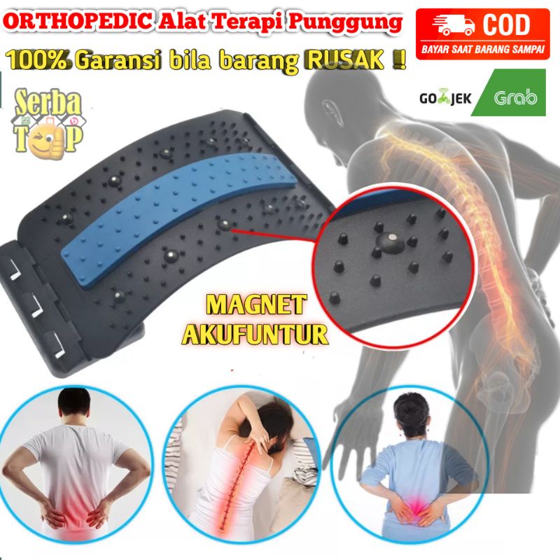 Flex Ortho Ortopedi Alat Terapi Sakit Pinggang Punggung Alat Terapi Sandaran Pinggang Magnet Terapi Pinggang dan Sakit Punggung Alat Kesehatan Sandaran Terapi Relaxsasi Punggung Lumbar Spinal Relax Ortho Stretcher Magnetic  Senderan Leher rematik