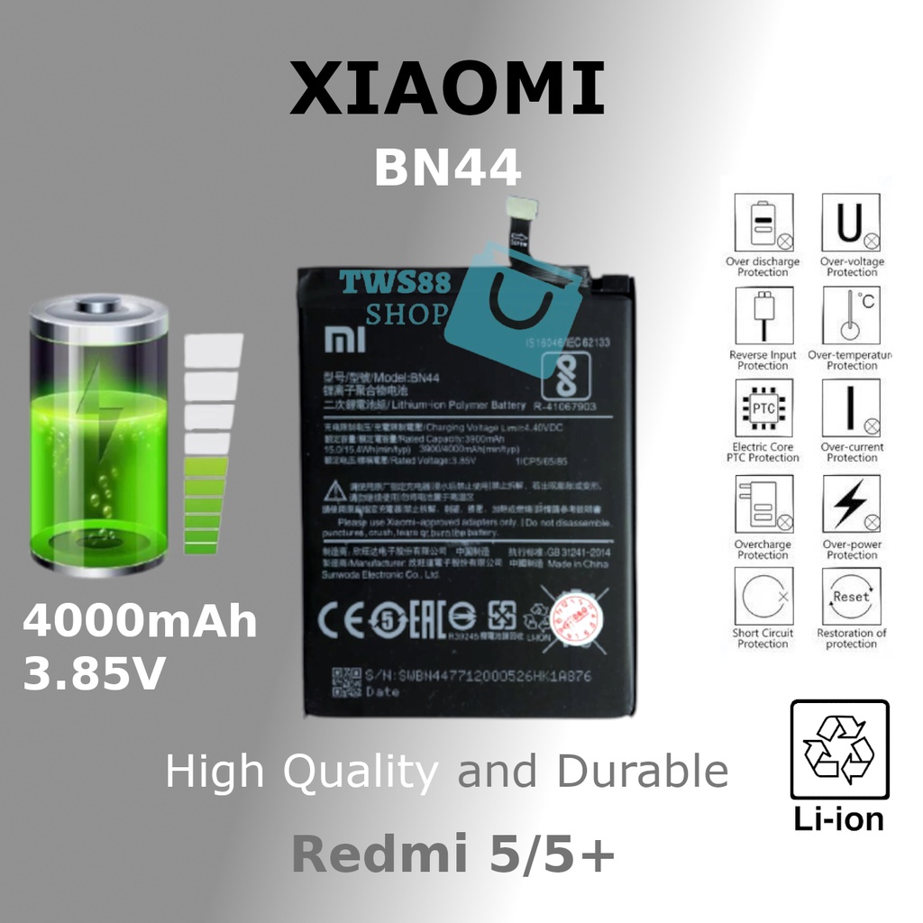 Baterai original Xiaomi Redmi 5+ / BN44