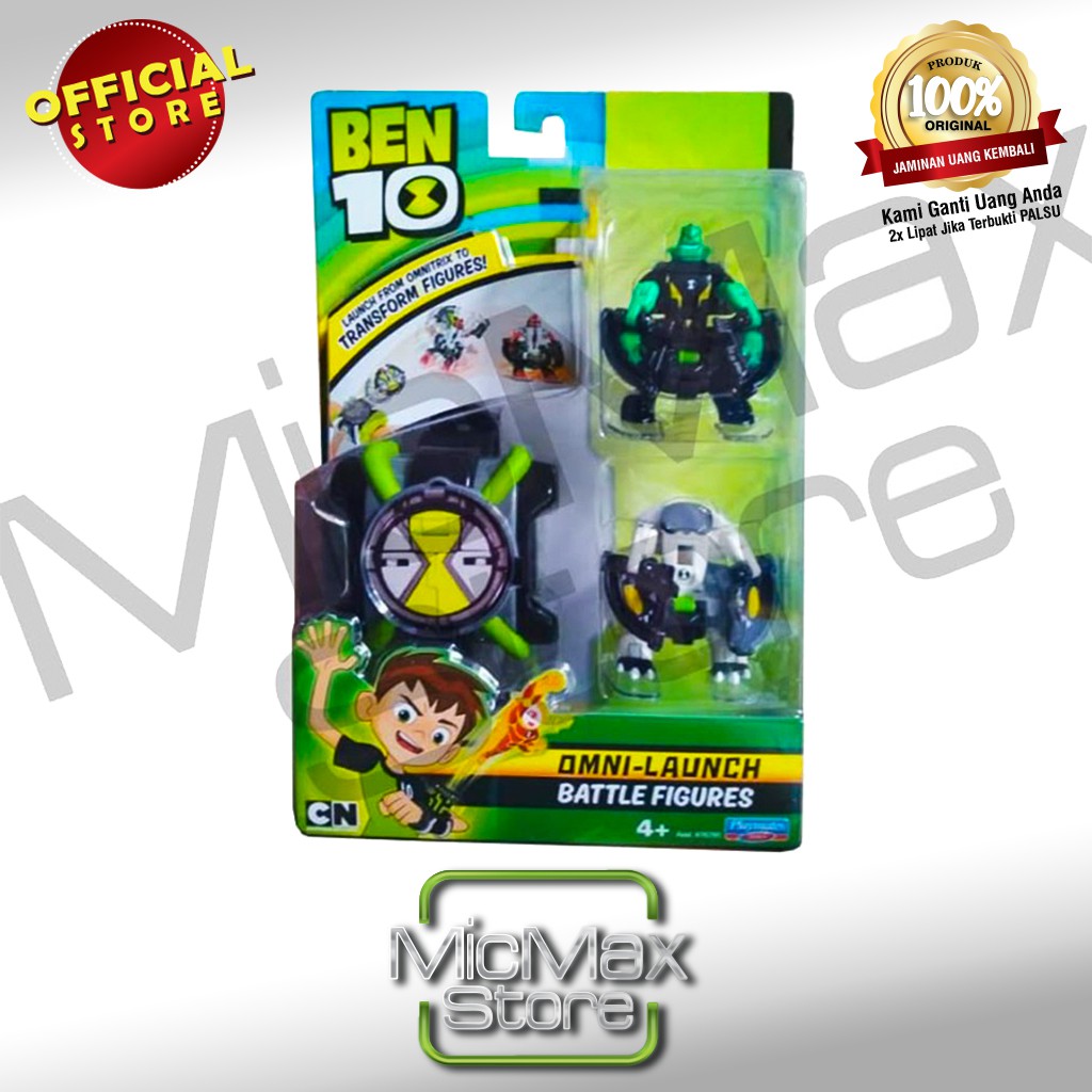 Ben 10 Ben10 Omni Launch Battle Figures Diamondhead & Cannonbolt