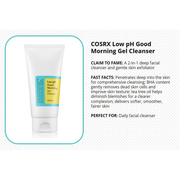 COSRX LOW PH GOOD MORNING GEL CLEANSER