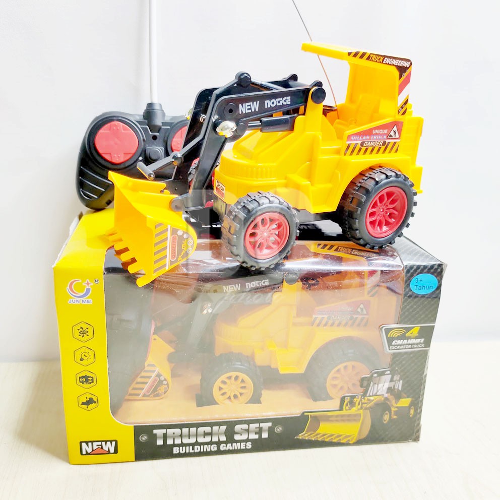 Truck Set Building Games RC Mainan Truk Konstruksi Loader Remote