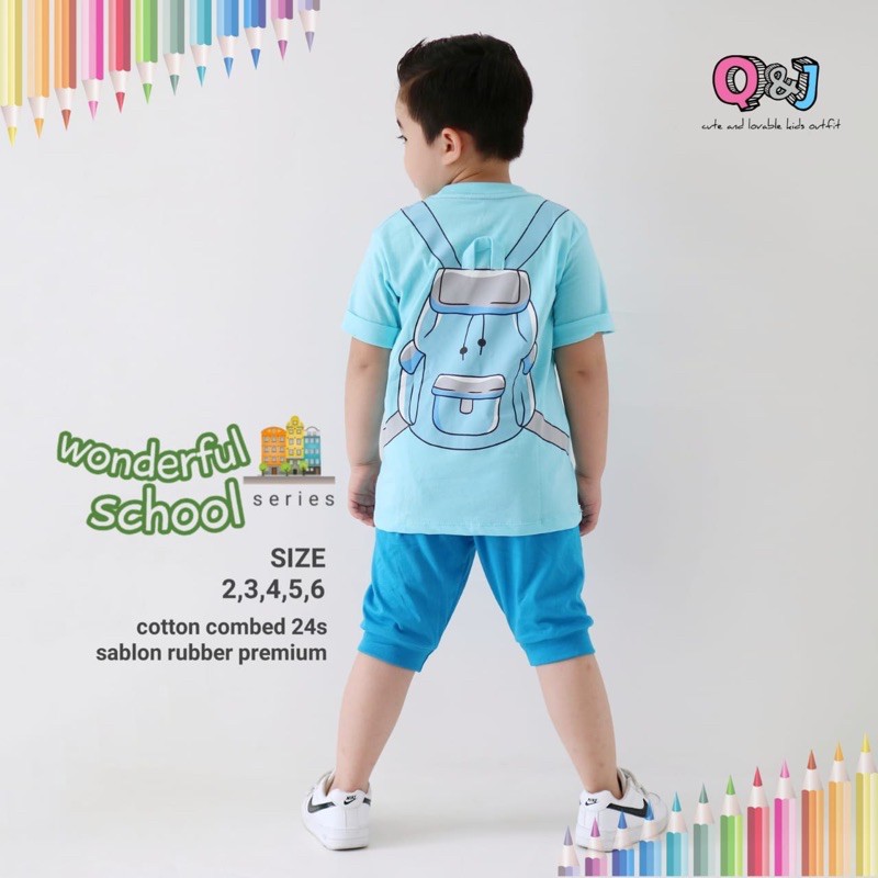 Setelan Anak School Series 3D QnJ