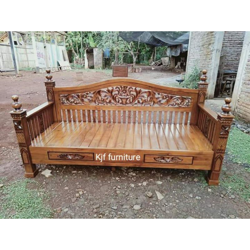 bale bale jati rahwana custom ukuran 100x200 Finising natural