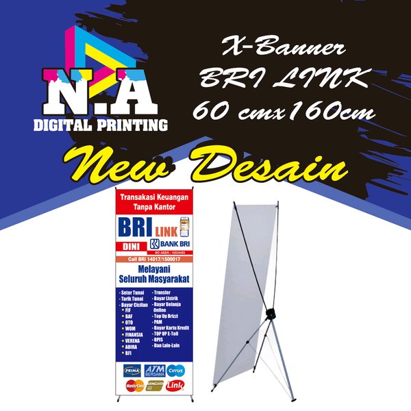 

terbatas X Banner BRI link uk 60cmx160cm Bahan Fchina 280 Diskon
