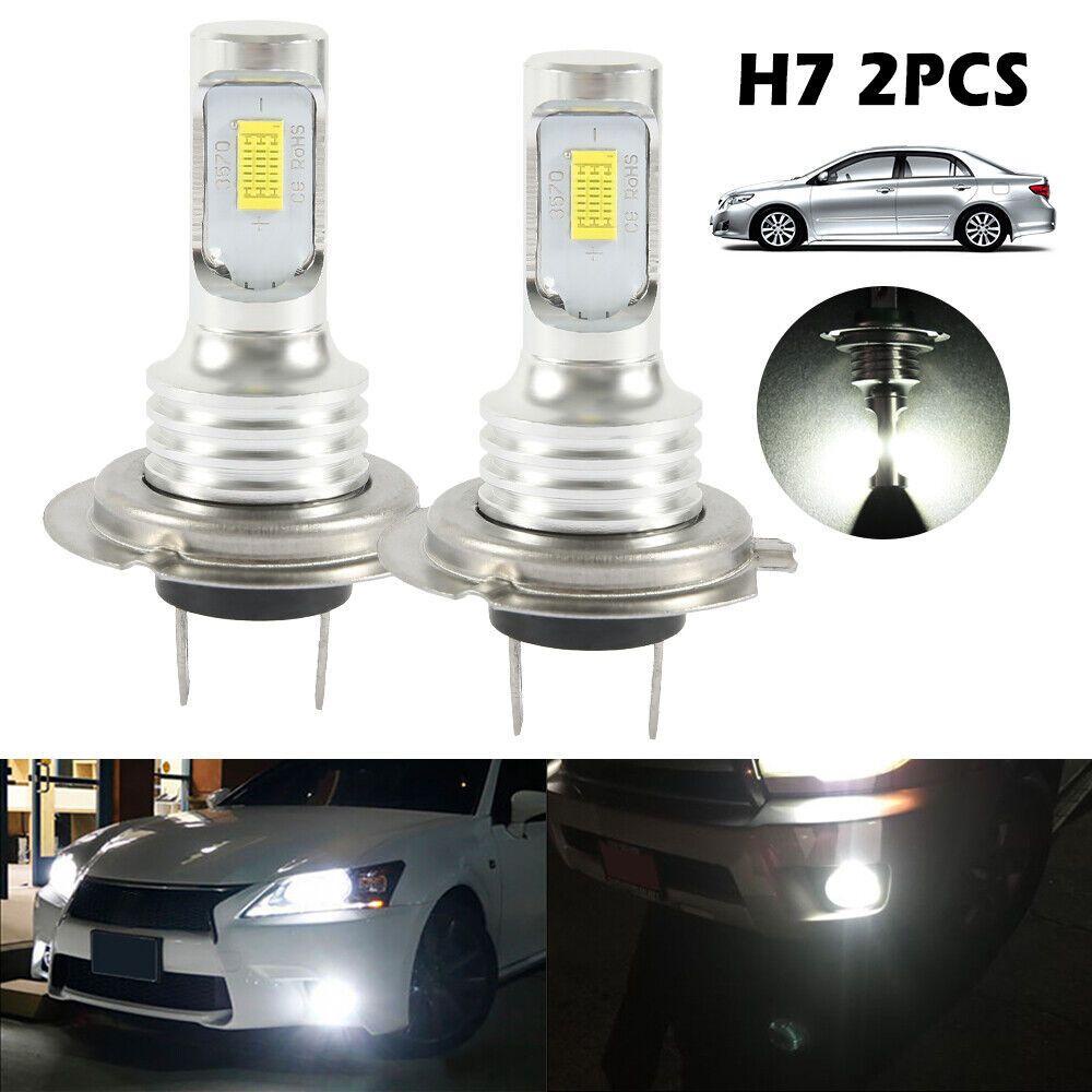 Preva 2Pcs/Set Lampu Kabut Mobil Terang Hi/Low Kit Beam COB Super Terang H7 DRL