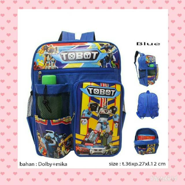 Tas anak gambar tobot gratis botol minum