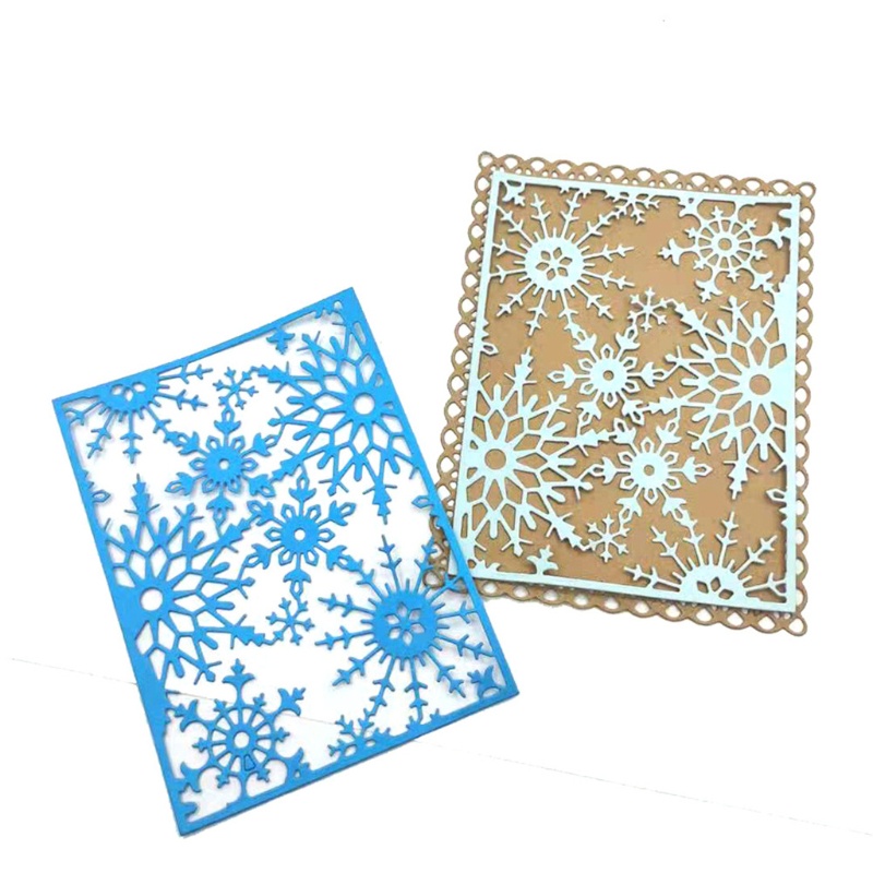 Zzz Cetakan Stensil Cutting Dies Motif Snowflake Natal Bahan Baja Karbon Untuk Scrapbook / Craft DIY