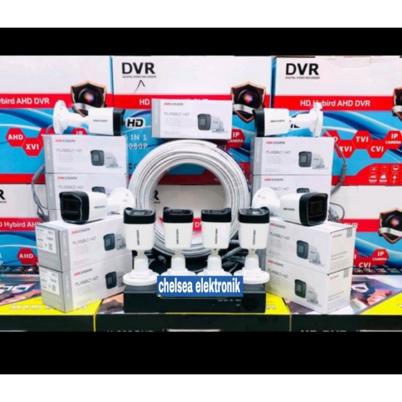 PAKET CCTV HIKVISION 8 CAMERA 2MP DVR XMEYE 8 CH KOMPLIT GARANSI