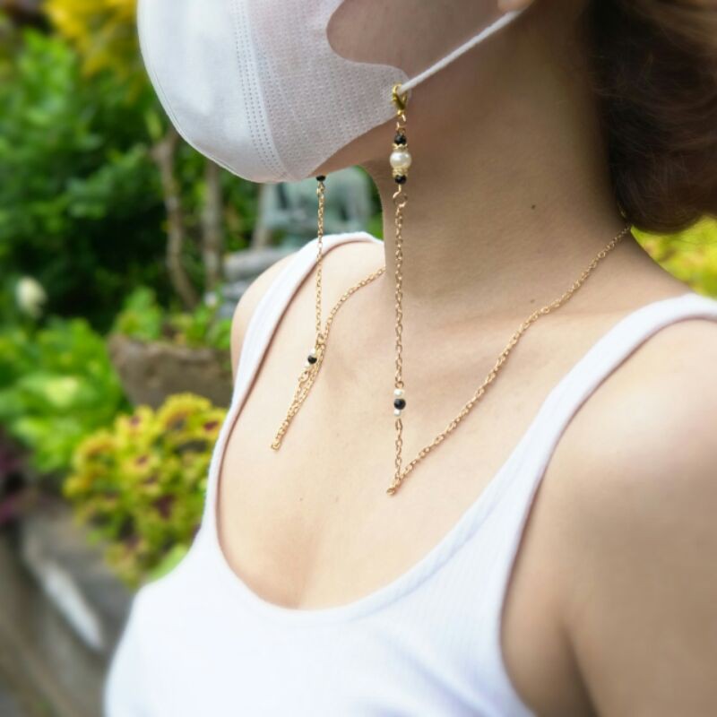 kalung masker rantai gold