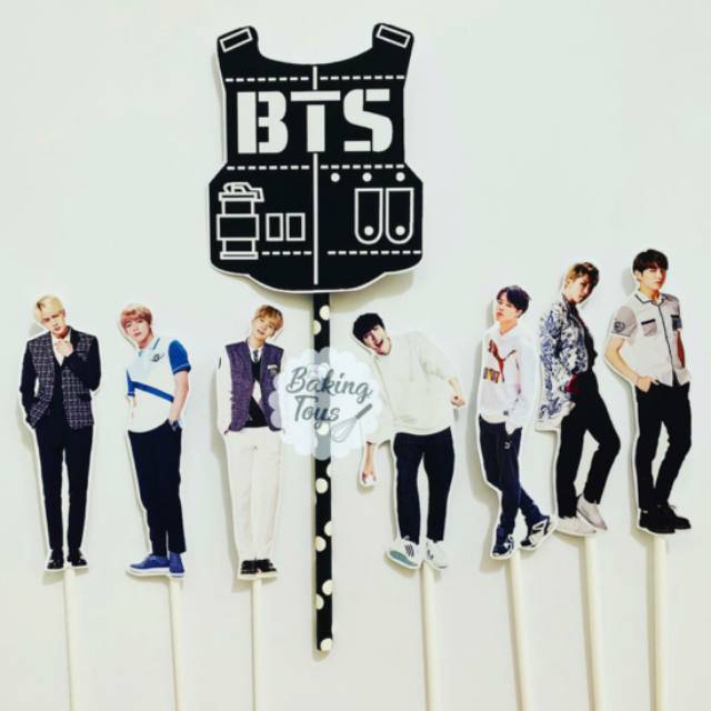 BTS Logo Army Topper Cake Birthday / Hiasan Kue Ulang Tahun