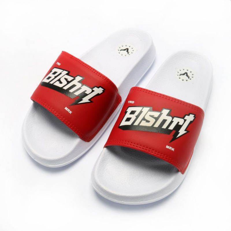 SKYDAYSCO Official Sandal Slide merah putih - Sandal Slip on || BULLSHIRT