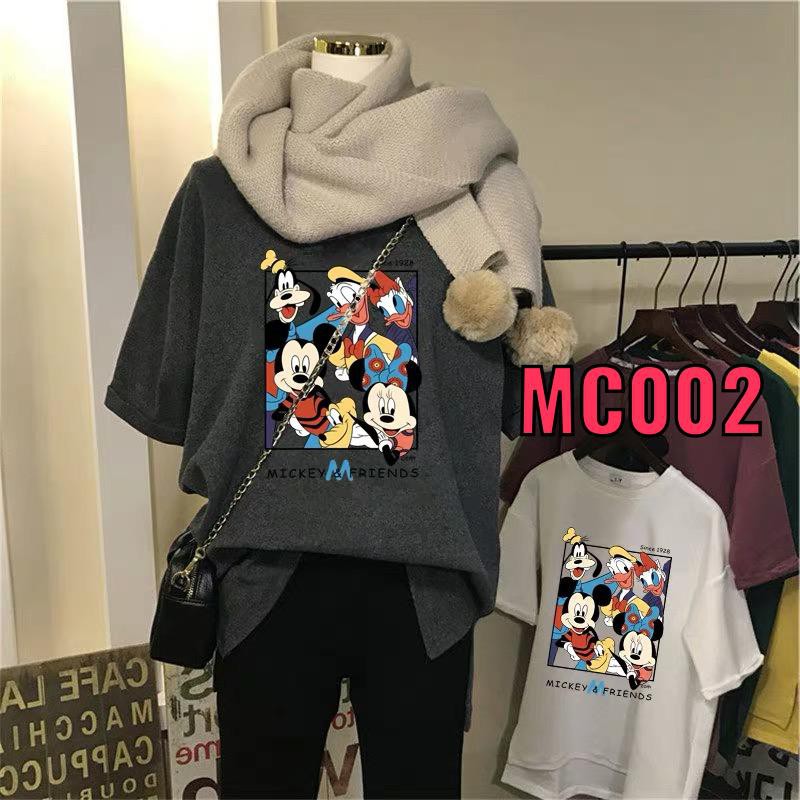 Oversize Tee Tshirt Model Longgar Utk Wanita Motif Mickey Mouse MC002