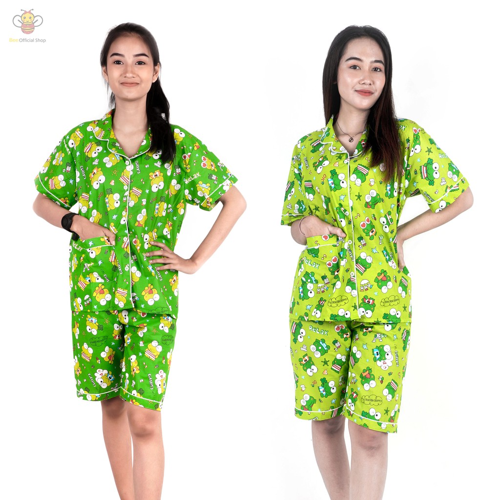 BEE - Piyama Dewan Exxen 3/4  / Baju Tidur Motif Karakter Exxen 3/4