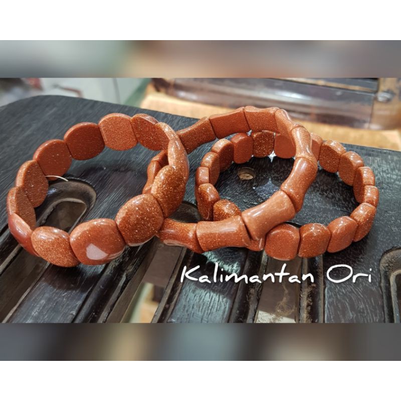 Gelang Wanita Batu Asli Pasir Emas