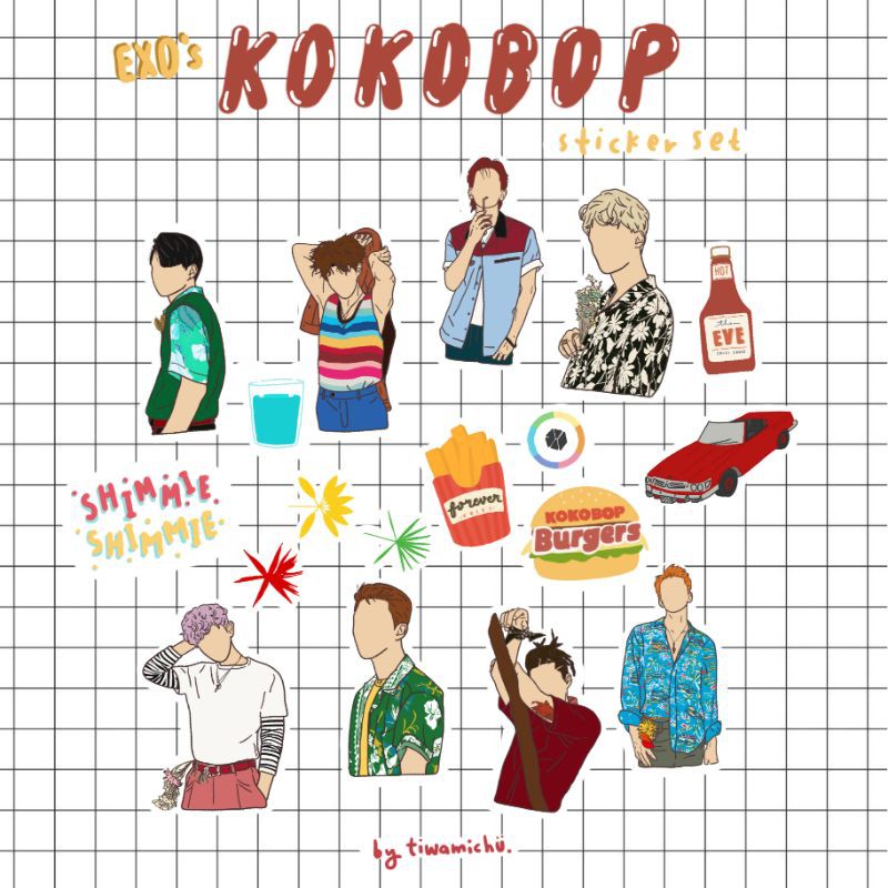 Fanart Deco Sticker KOKOBOP [EXO] for Daily Life