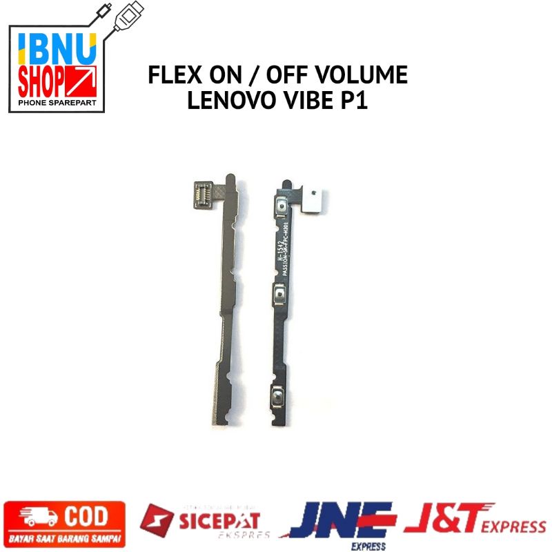 FLEXIBLE ON OFF VOLUME LENOVO VIBE P1 &amp; P1 TURBO P1A42 - FLEXIBEL ON OF VOL TOMBOL POWER ORIGINAL