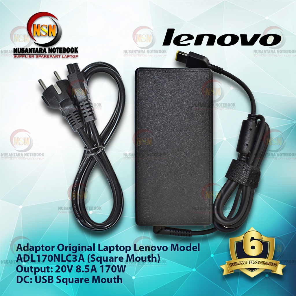 Adaptor Original Lenovo ADL170NLC3A (Square Mouth) 20V 8.5A 170W