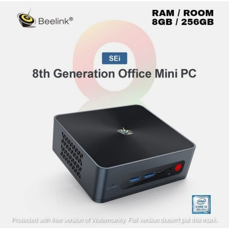 PC Mini PC Beelink SEI8 Intel i3 - 8109U Office Desktop PC Windows Gen8