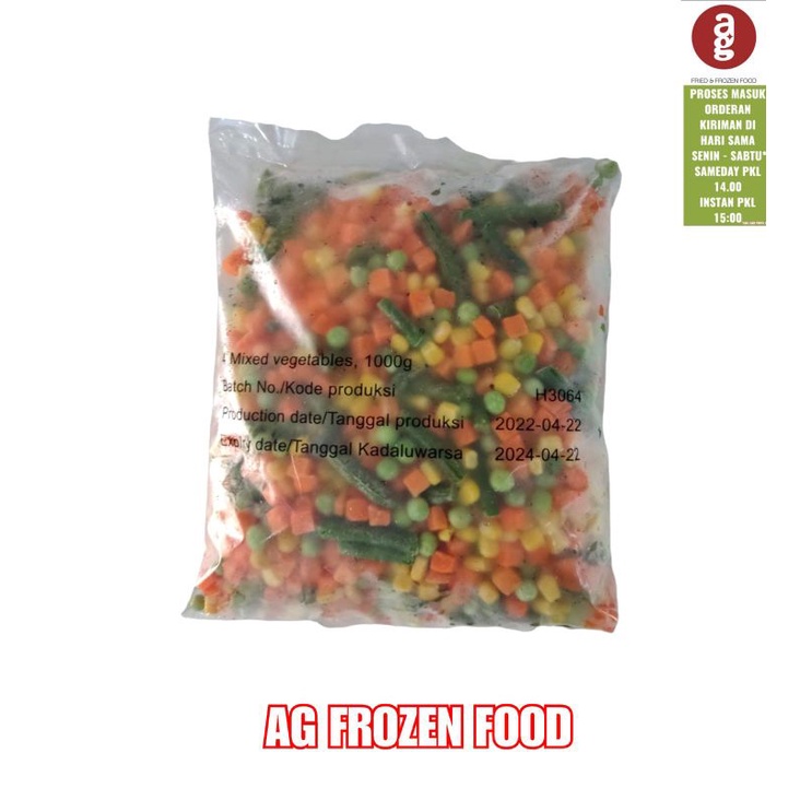 

Aviko Vegie Mix 500 Gram & 1Kg (plastik curah)