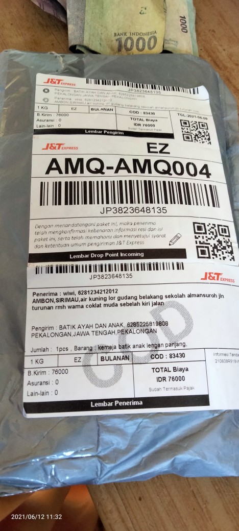 Kemeja Batik Anak Lengan Panjang