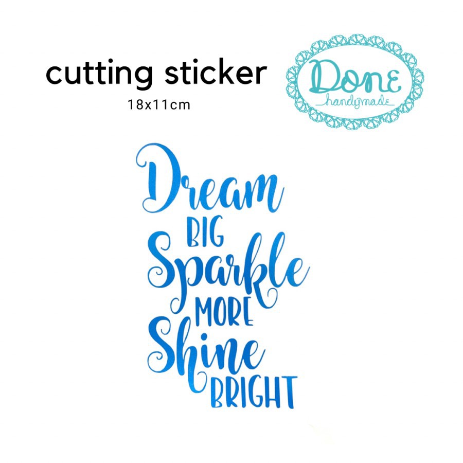 Quote of the day sticker potong cutting sticker dekorasi resin