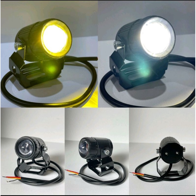 Lampu tembak laser LED mini daiving 2 warna putih - kuning