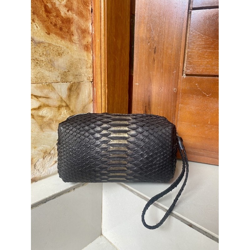Dompet kosmetik full kulit ular python asli