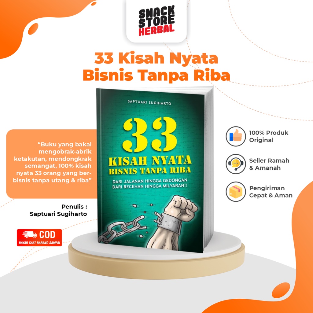 Buku 33 Kisah Nyata Bisnis Tanpa Riba