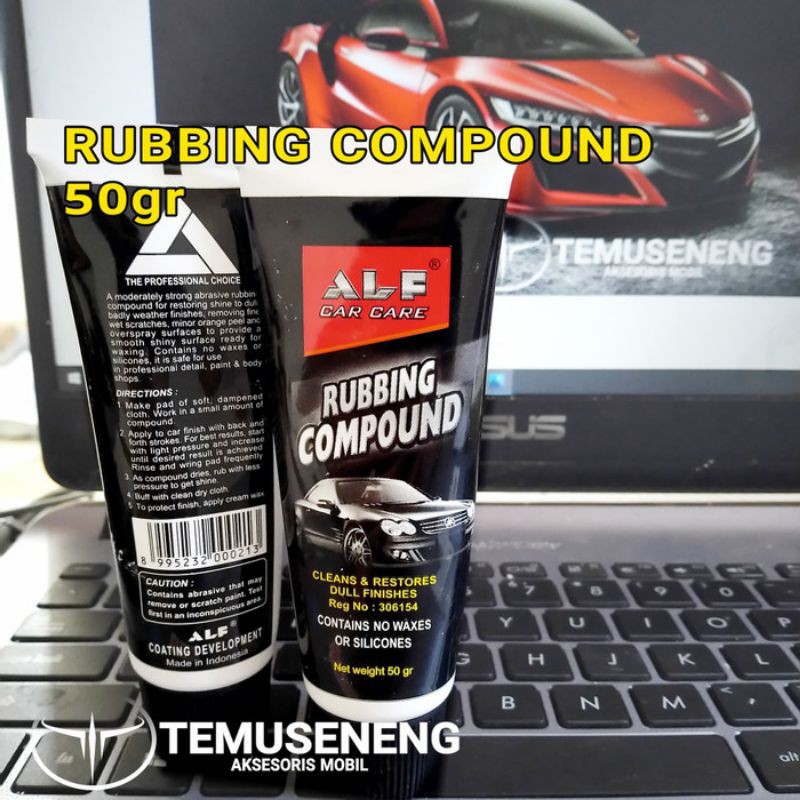 Murah ! Kompon Mobil Motor Helm Alf Rubbing Compound Poles Body Bodi Wax 50Gr