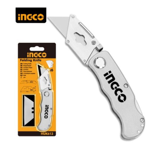 PISAU LIPAT CUTTER MINI SERBAGUNA INGCO FOLDING KNIFE HUK6138