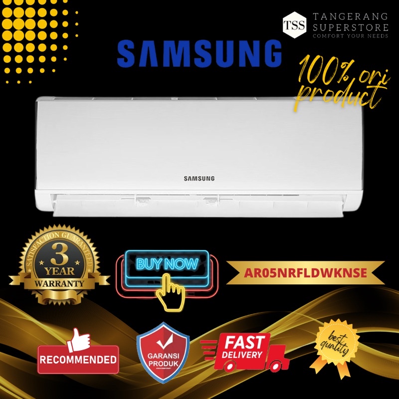 AC SAMSUNG STANDARD 1/2 PK AR05BGHQASINSE AR05BGH AR-05BGH FAST COOLING SUPER LOW WATT SPLIT AC SAMS
