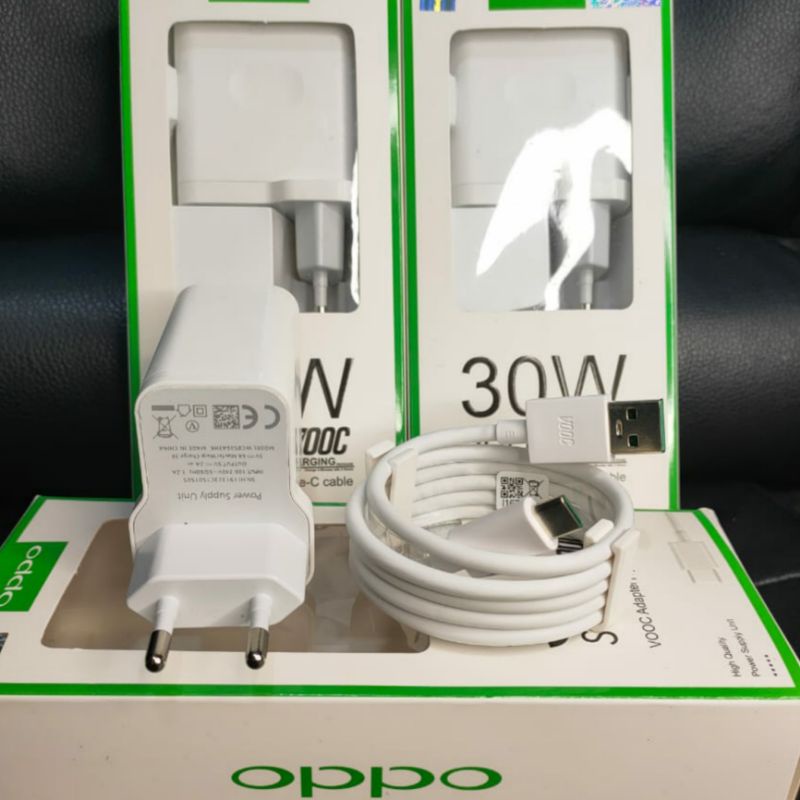 Charger Oppo original 100% super VOOC tipe C 30 watt Bergaransi 1 Minggu