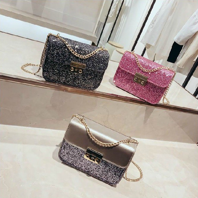 NB2011 SLING BAG CHARLES KEITH SILVER BLACK | TAS SELEMPANG WANITA IMPORT PEARL BEADS ELEGAN MEWAH