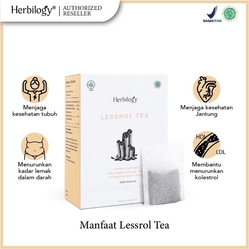 

Herbilogy Lessrol Tea - Menurunkan Kolestrol