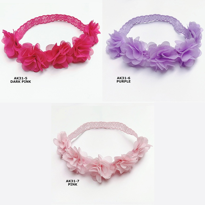 Bandana Bayi Anak Perempuan Bando Headband baby Pita Bunga Fashion Korea Import AK34