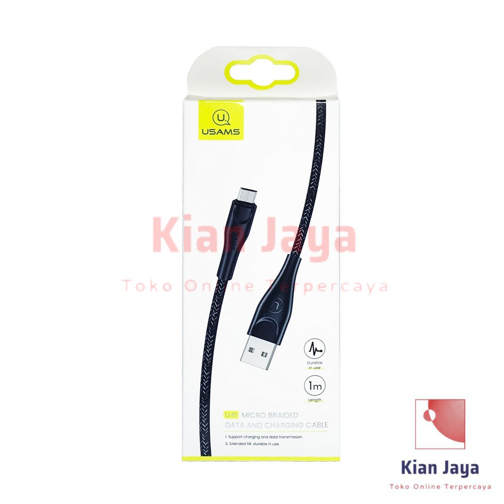 Usams Kabel Data Micro USB Cable Support Fast Charging dan Data Transmission Original